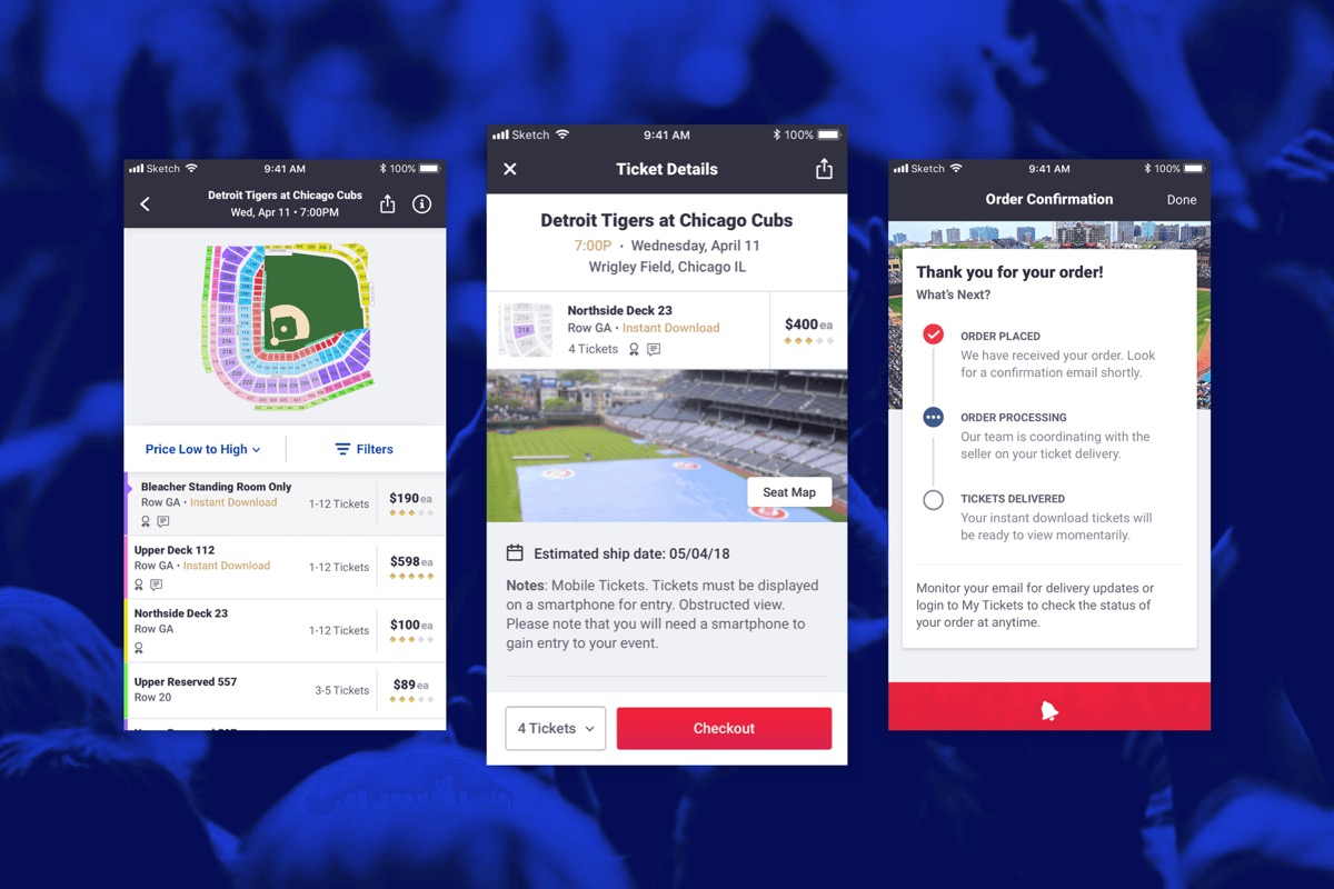 vivid-seats-mobile-ui-design screenshot 2 of 5